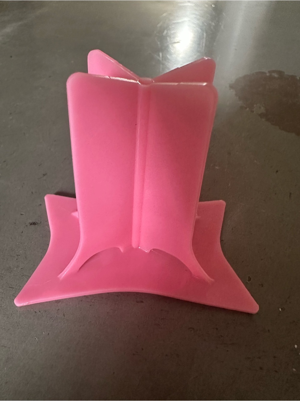 1966 pink Barbie plastic doll stand Mattel vintage